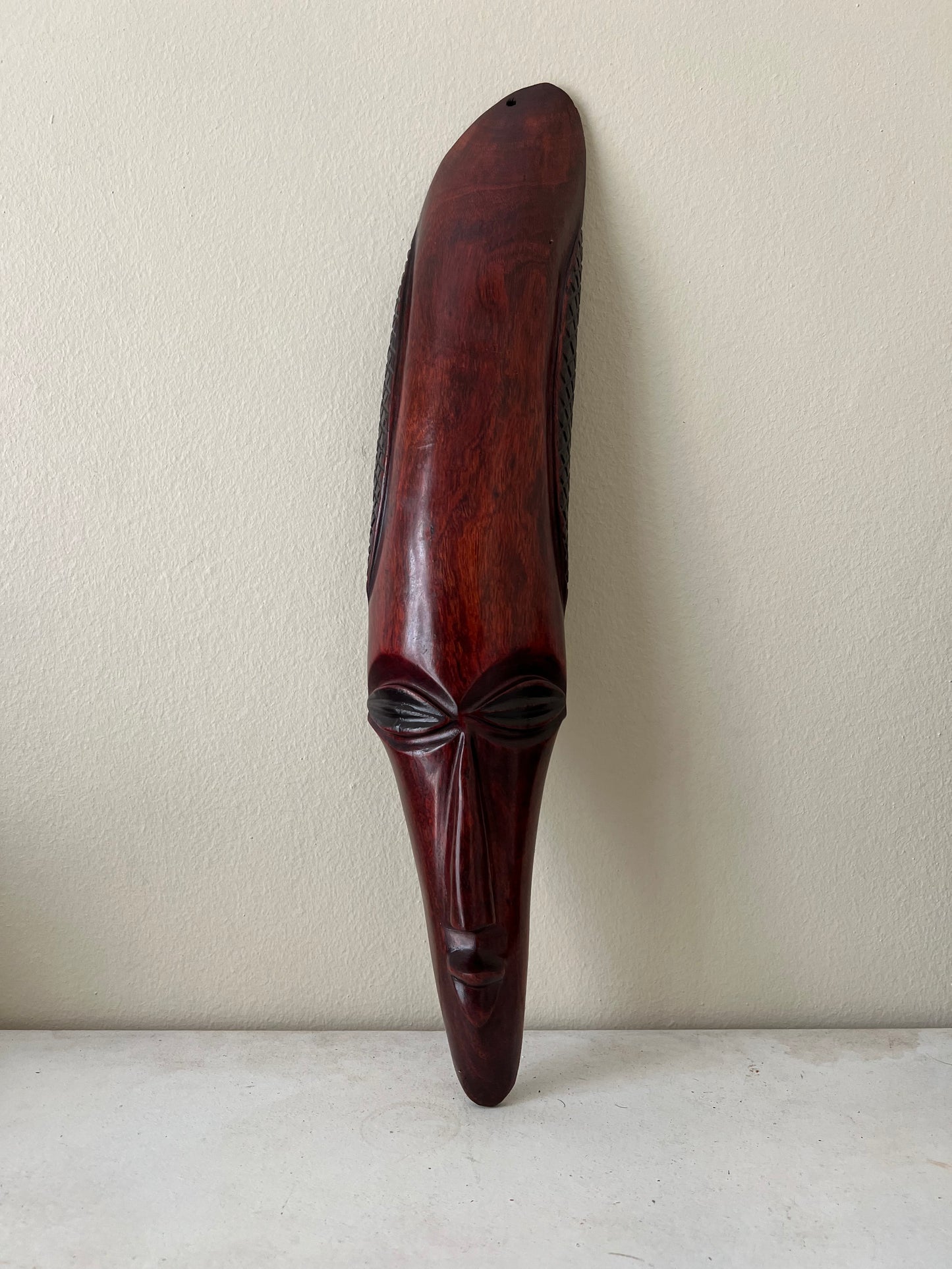 African Mask Wall Hanging - Bald