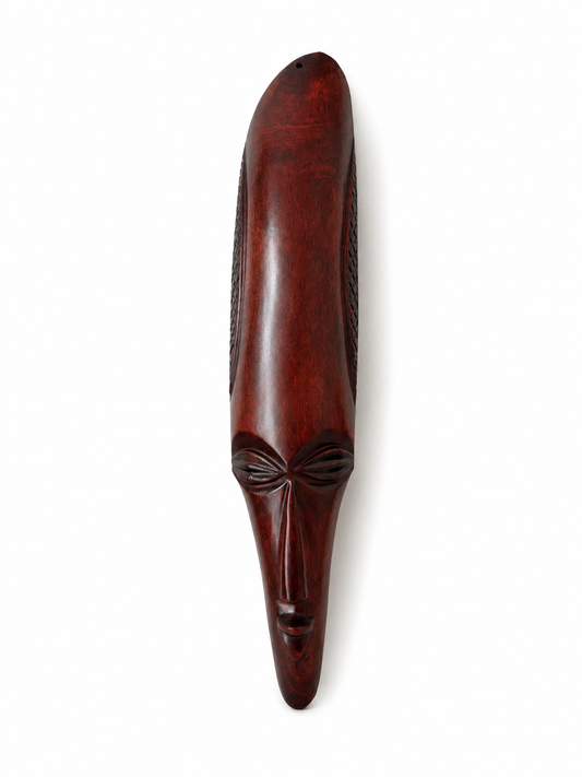 African Mask Wall Hanging - Bald