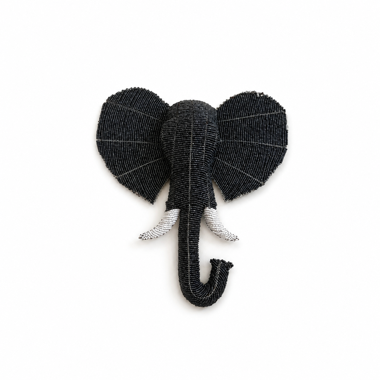Beaded Elephant Head Wall Hanging
