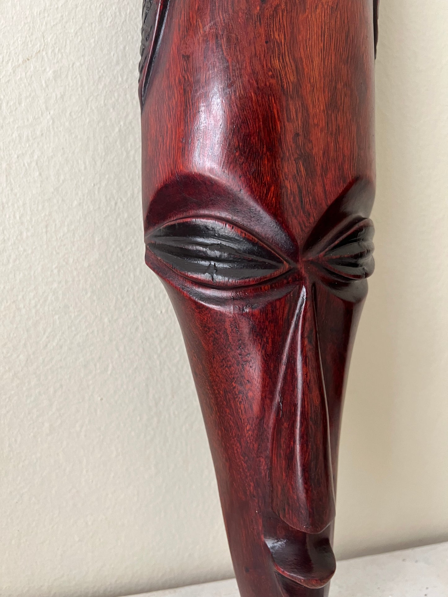 African Mask Wall Hanging - Bald