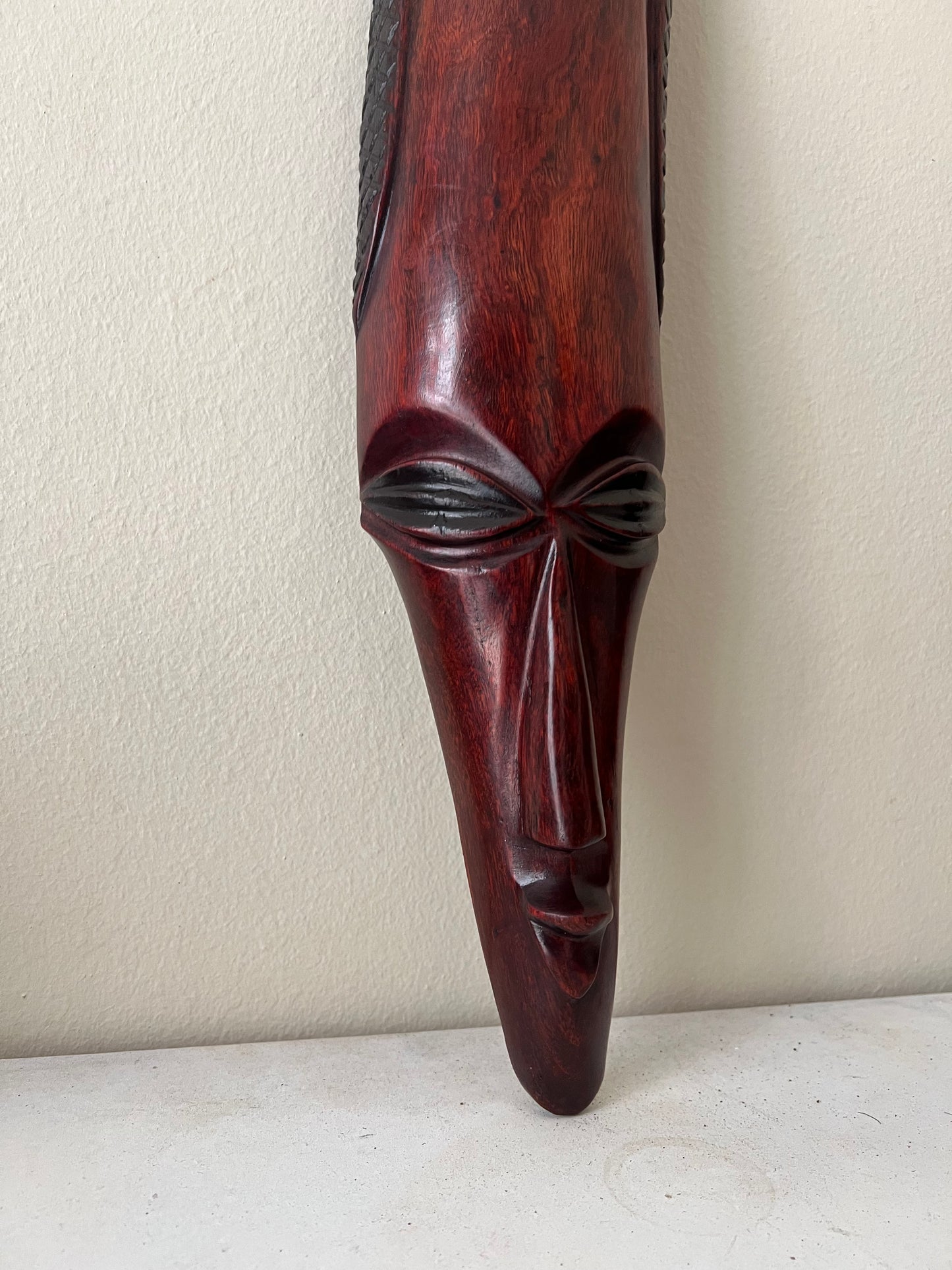 African Mask Wall Hanging - Bald