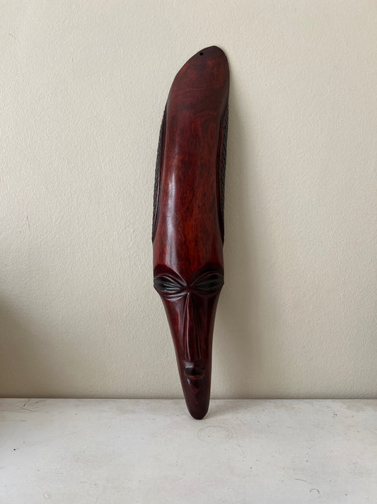 African Mask Wall Hanging - Bald